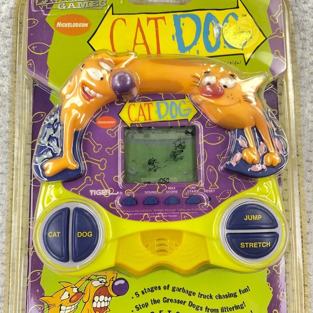 Vintage Tiger Electronics Nickelodeon‎ Cat Dog Handheld LCD Game New Sealed 1999